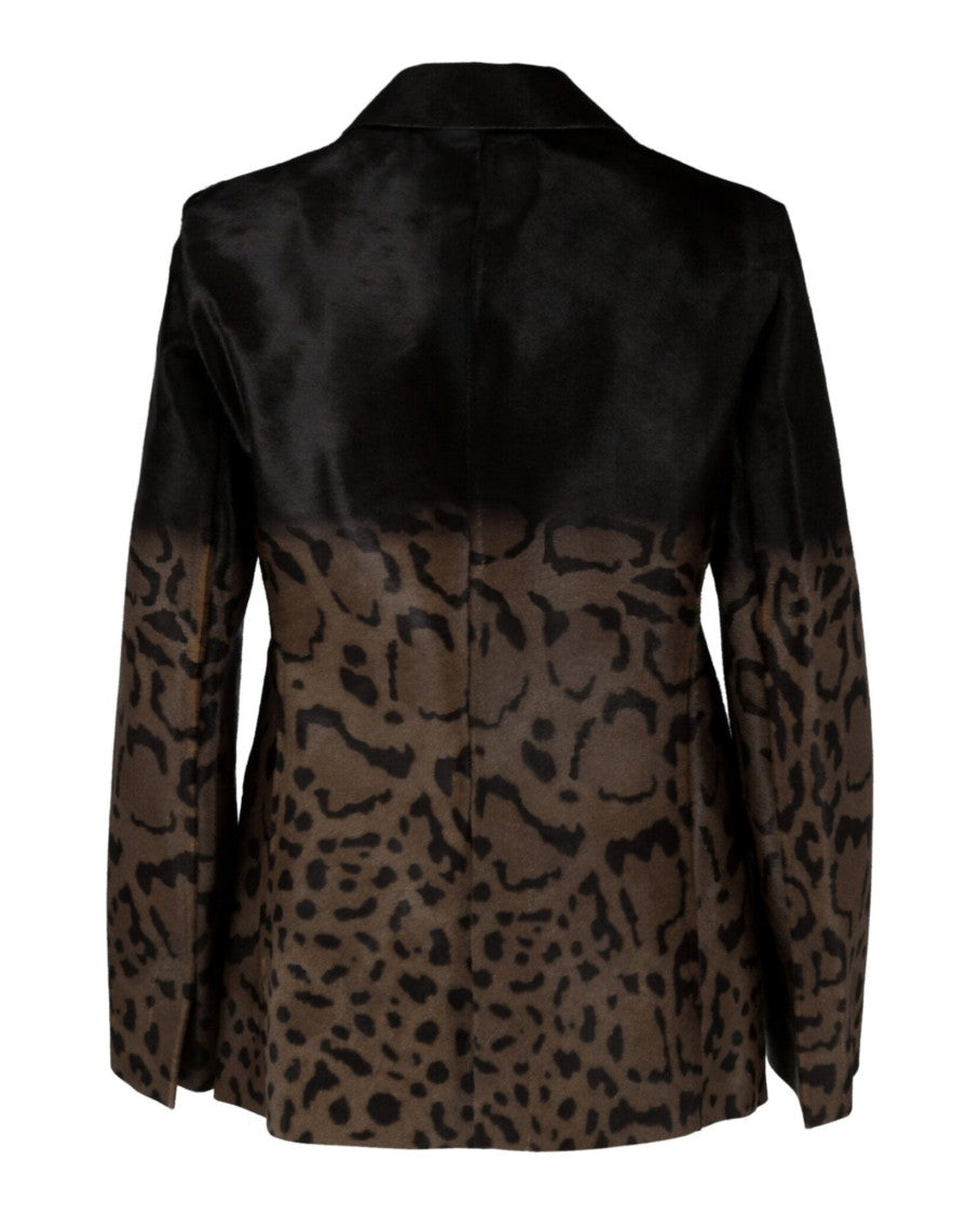 Ferragamo Salvatore  Single Breasted Leopard Blazer