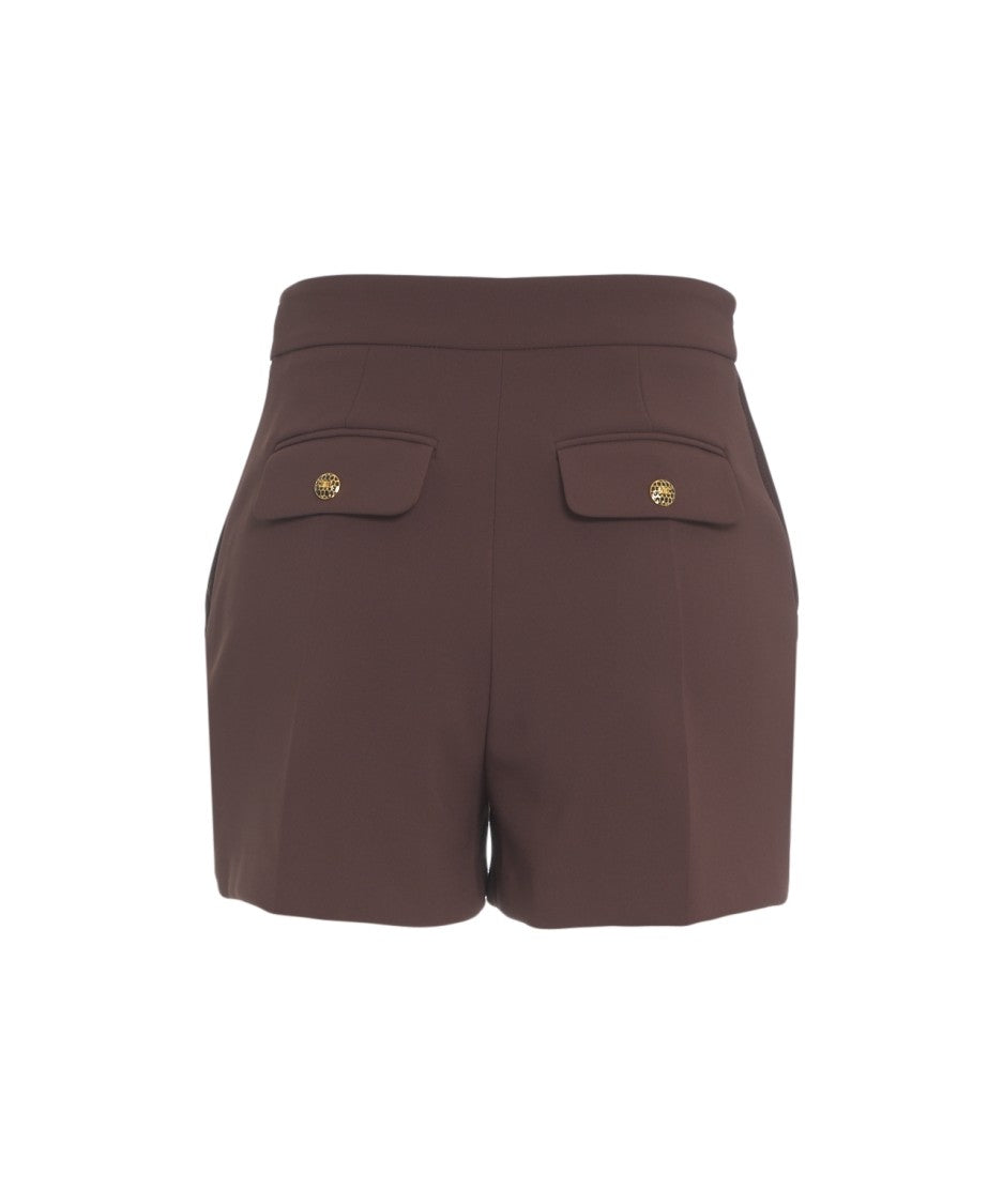 Elisabetta Franchi High-Waisted Shorts With Gold Chain Detail