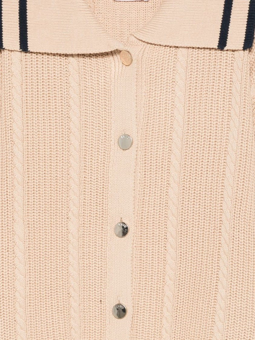 Liu Jo Cream Beige Cable Knit Sweater