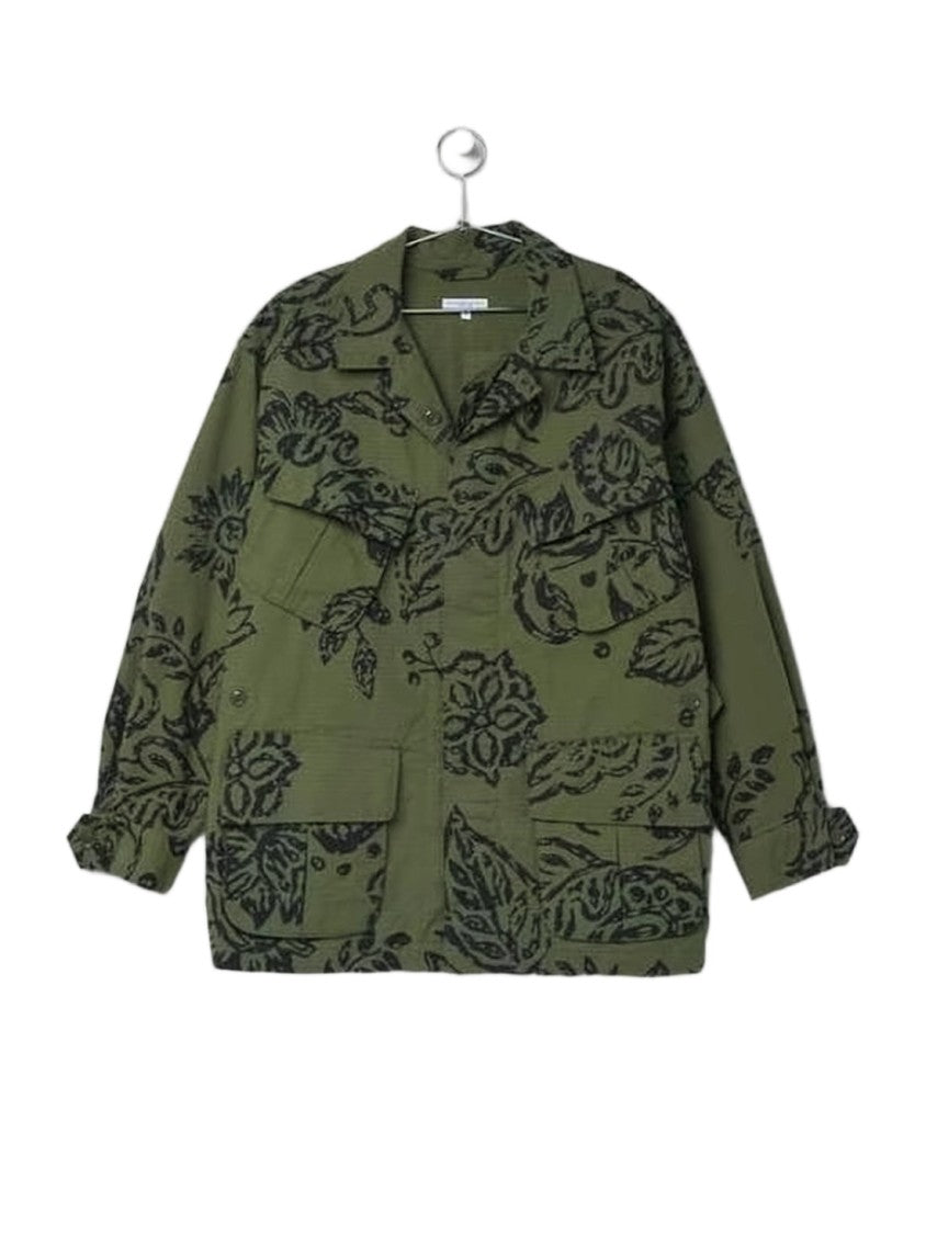Engineered Garments Olive Green Floral Pattern Engineered Garments Jacket