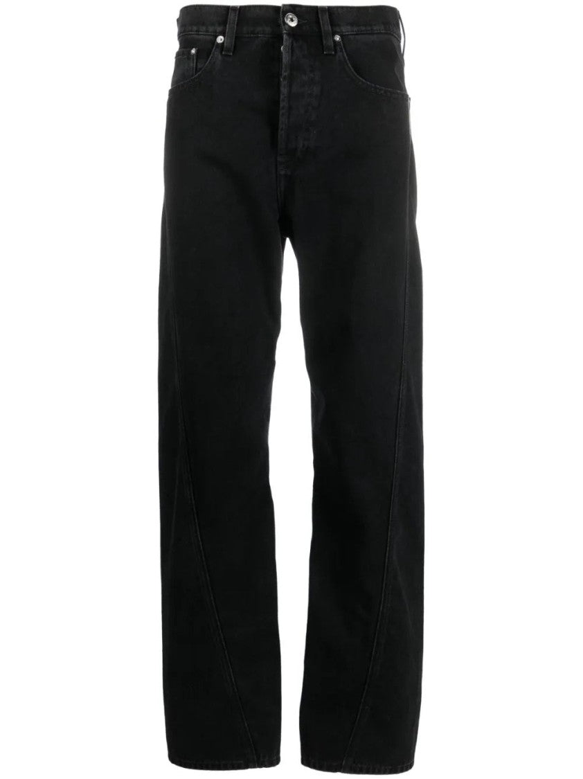 Lanvin Black Twisted Cotton Jeans