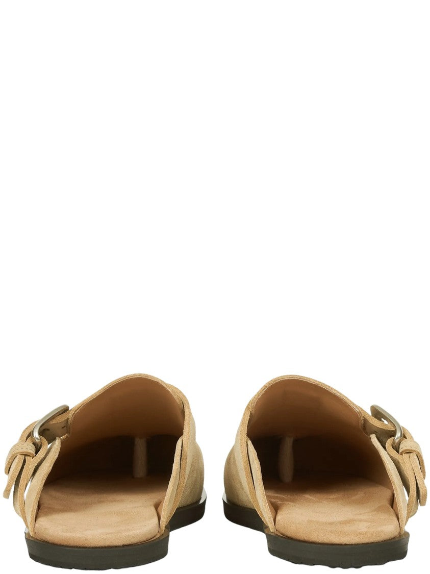 Maison Margiela Tabi Buckle-Fastening Suede Mules