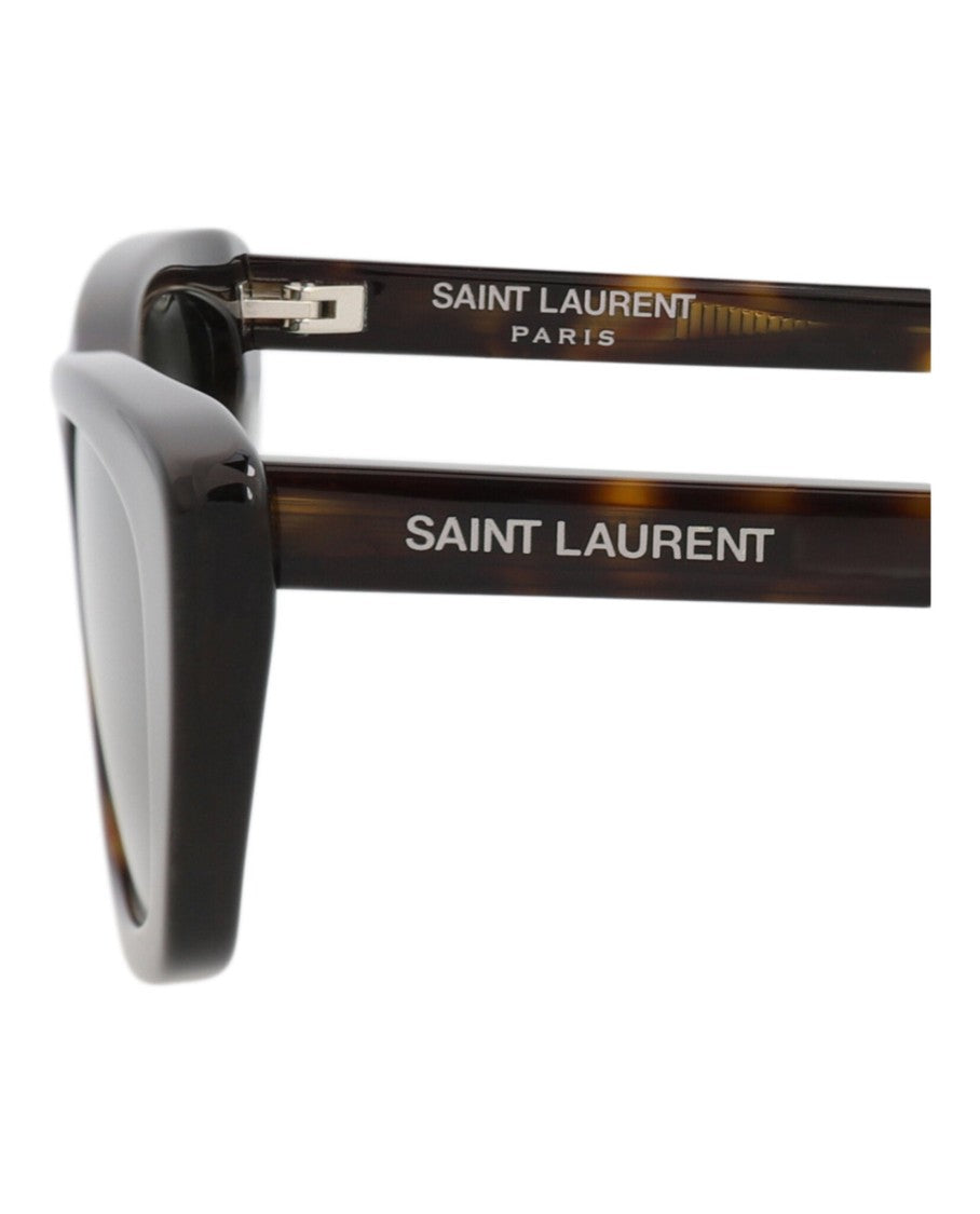 Saint Laurent Cat Eye-Frame Recycled Acetate Sunglasses With Tortoiseshell Pattern