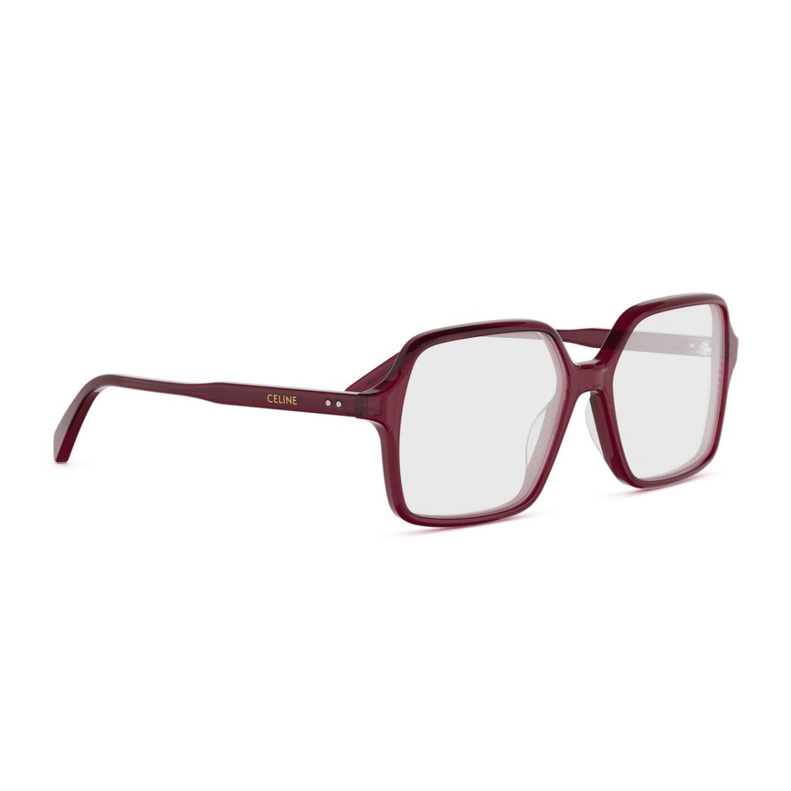 Celine Red Thin Recycled Acetate Square Eyeglasses