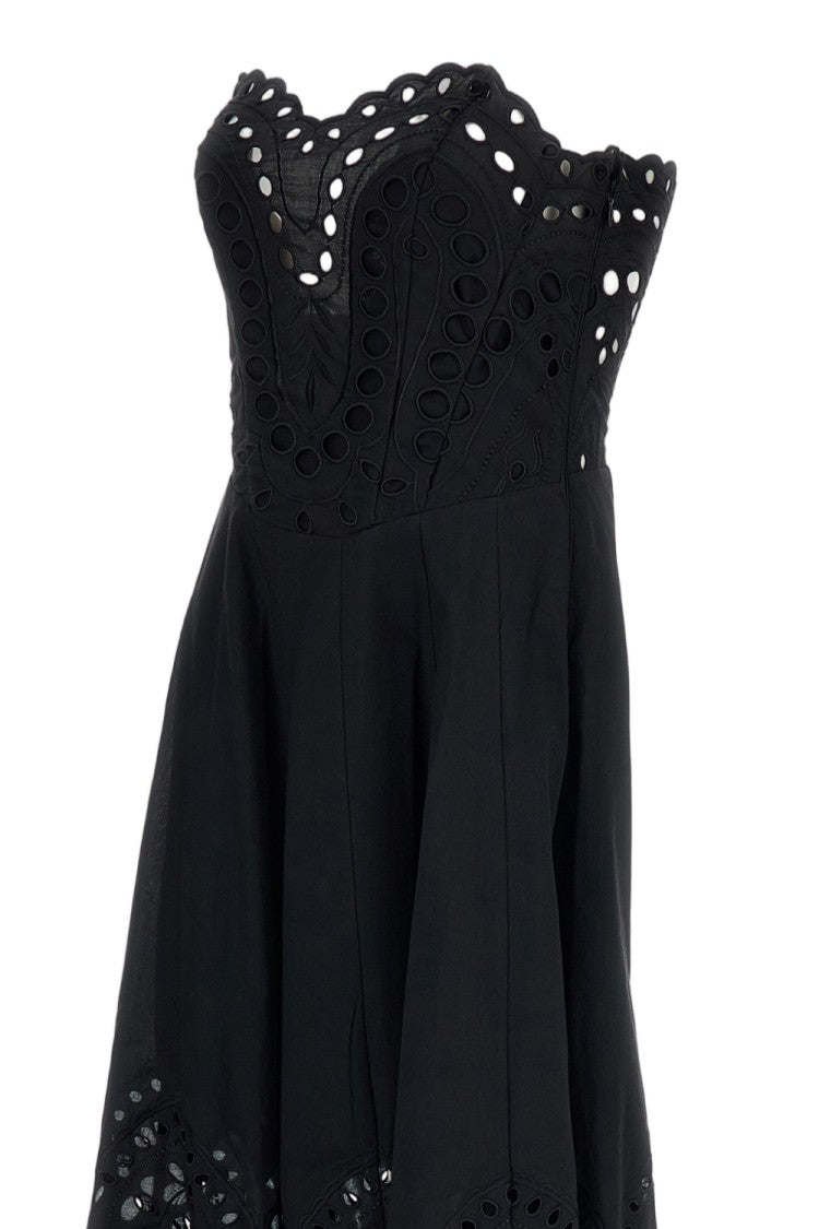 Charo Ruiz Ibiza Black Marlin Cotton-Blend Dress