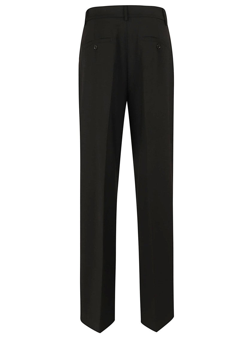 Max Mara Wide-Leg Palazzo Trousers With Pressed Center Pleat