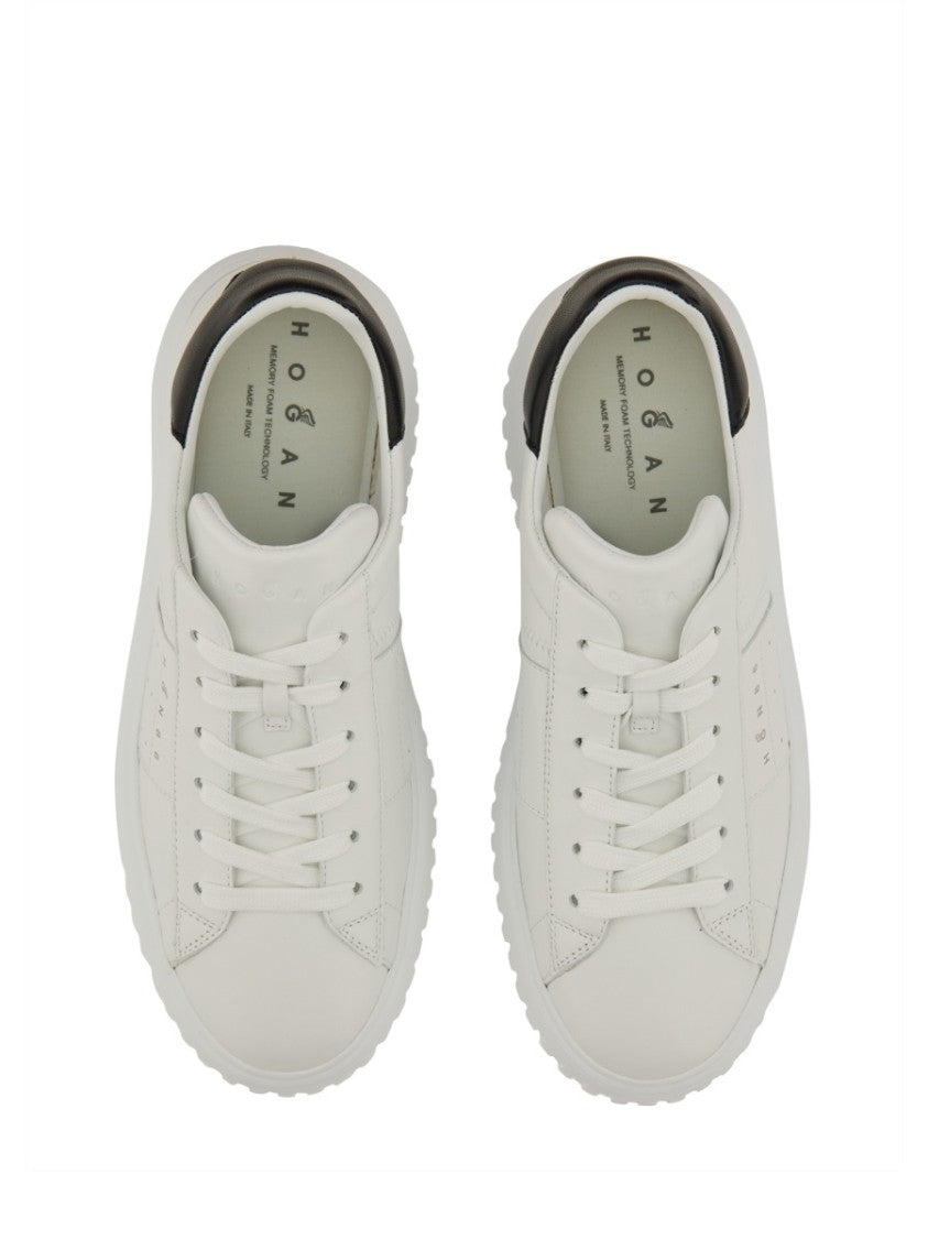 Hogan White Leather Sneakers