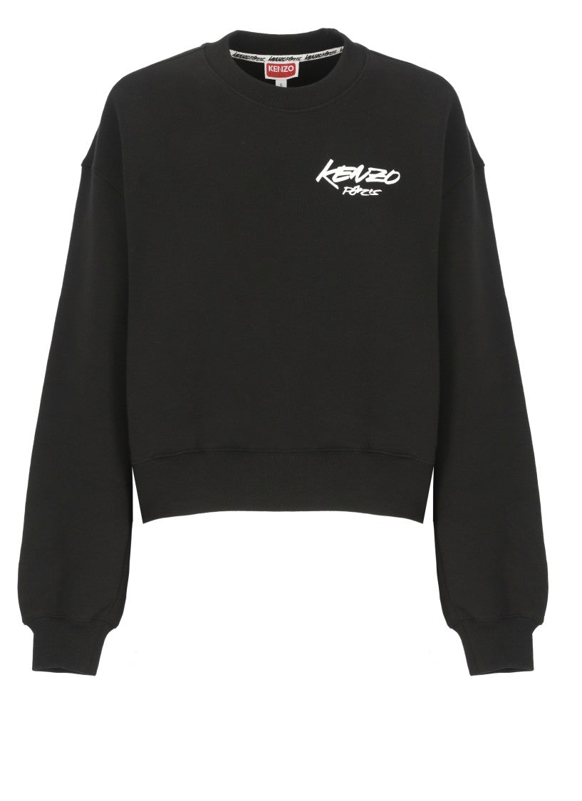 Kenzo Logo Sweatshirt In Soft Cotton