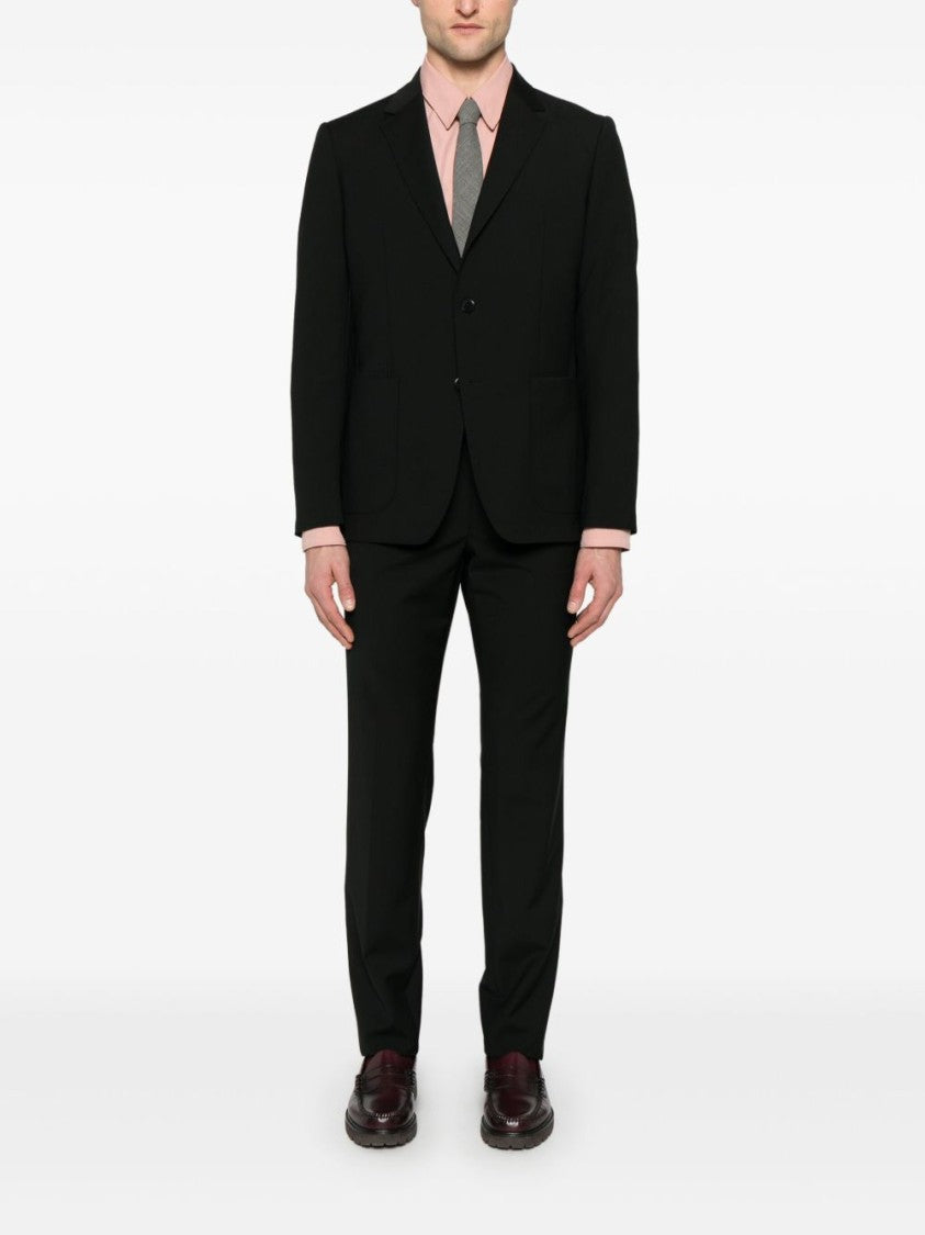 Ermenegildo Zegna Tailored Black Suit With Concealed Fastening