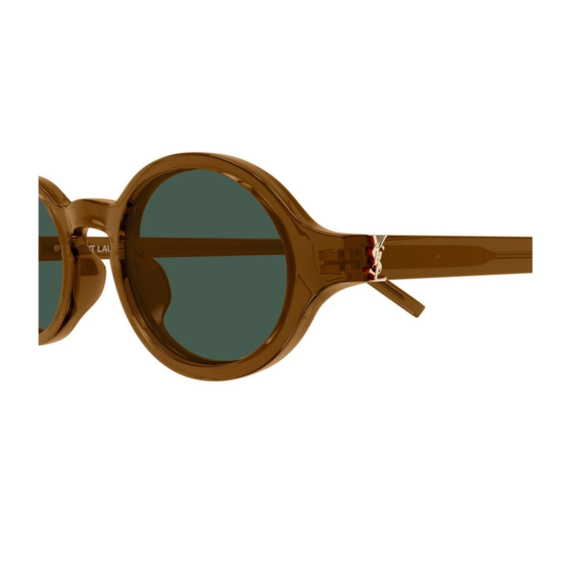 Saint Laurent Brown Monogram Acetate Oval Sunglasses