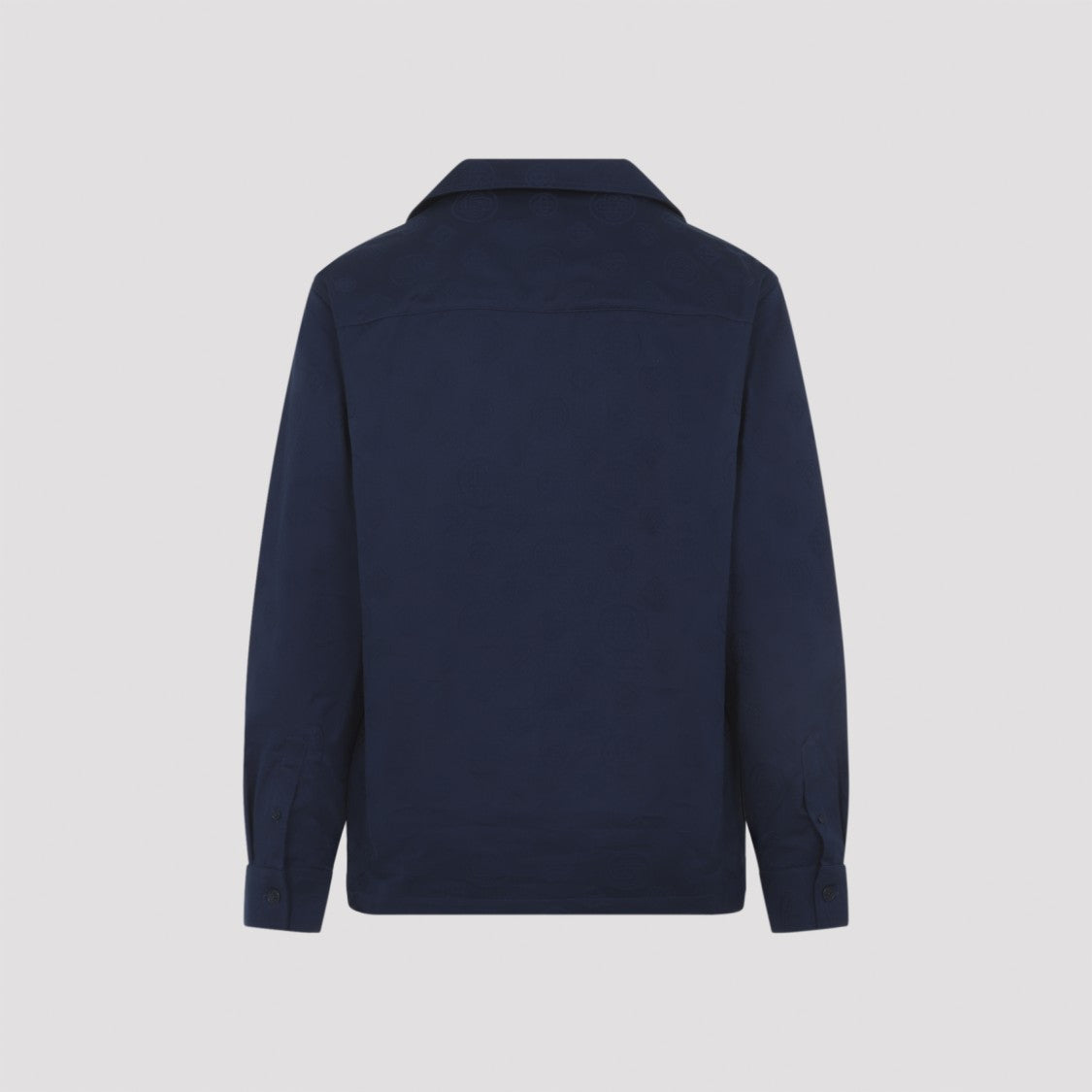 Casablanca Classic Blue Casual Shirt With Embossed Pattern