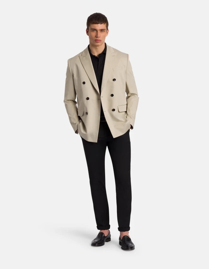 Dondup Slim Fit Tailored Cropped Rolled Hem Trousers