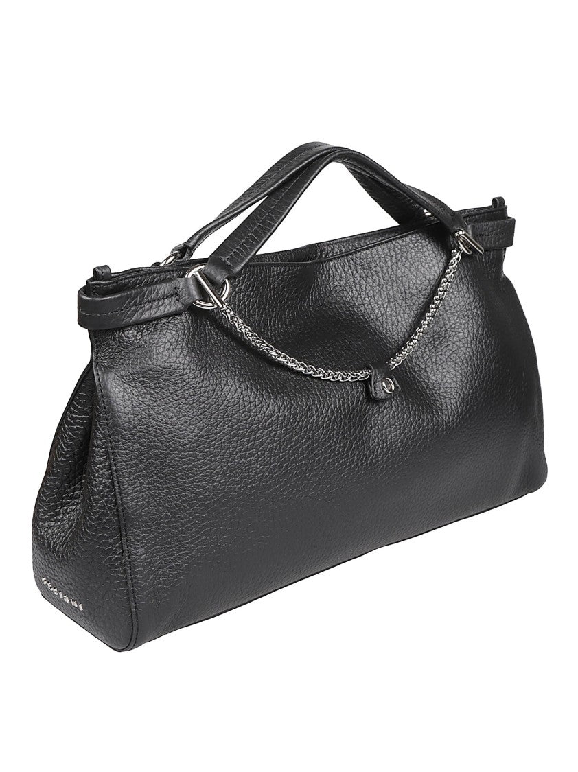 Orciani Virgo Medium Textured Calf Leather Shoulder Bag