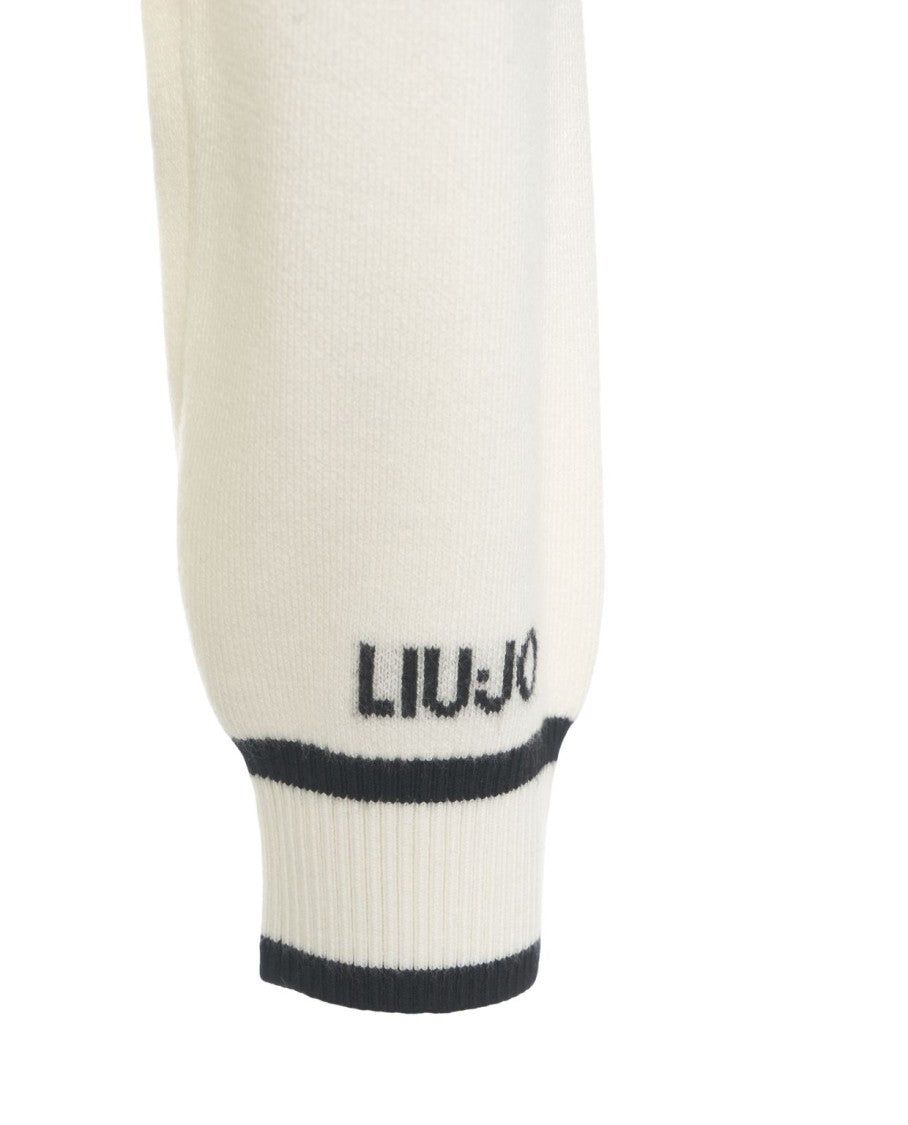 Liu Jo Relaxed Fit Sweater With Contrast Stripes