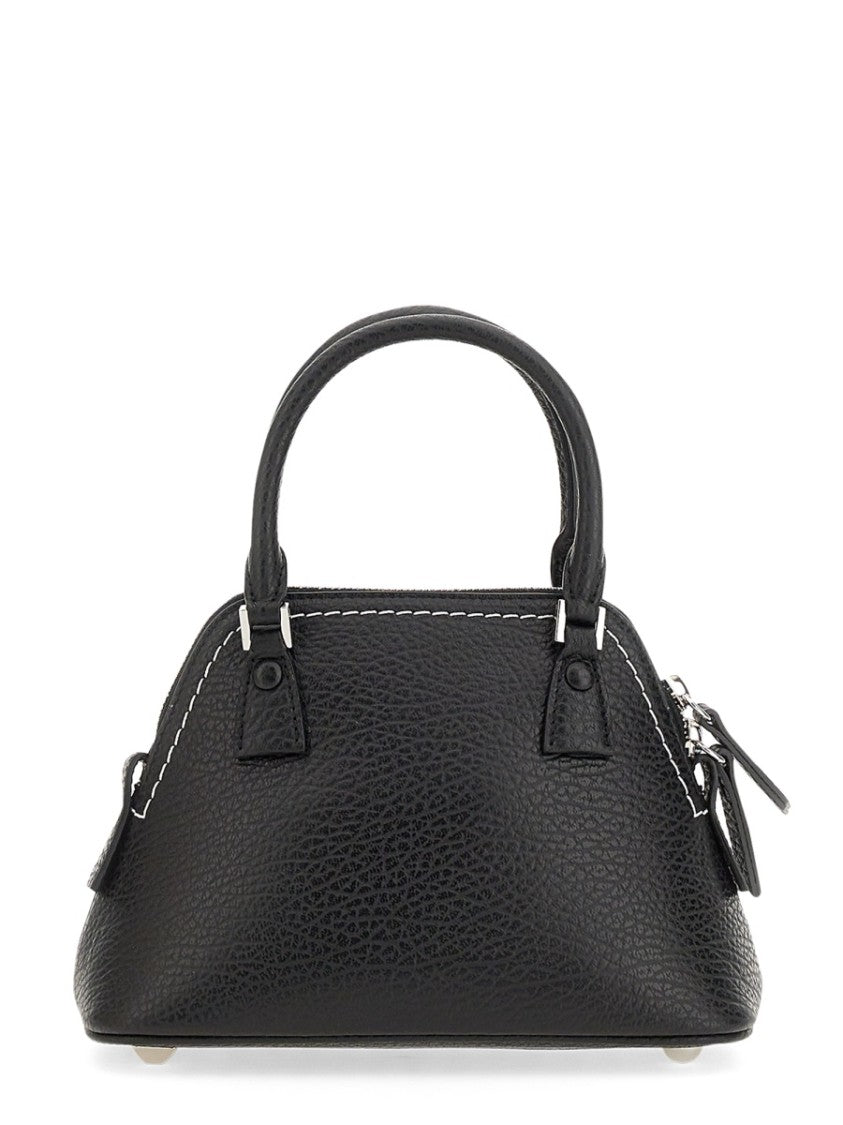 Maison Margiela Structured Textured Handbag With Detachable Chain Strap