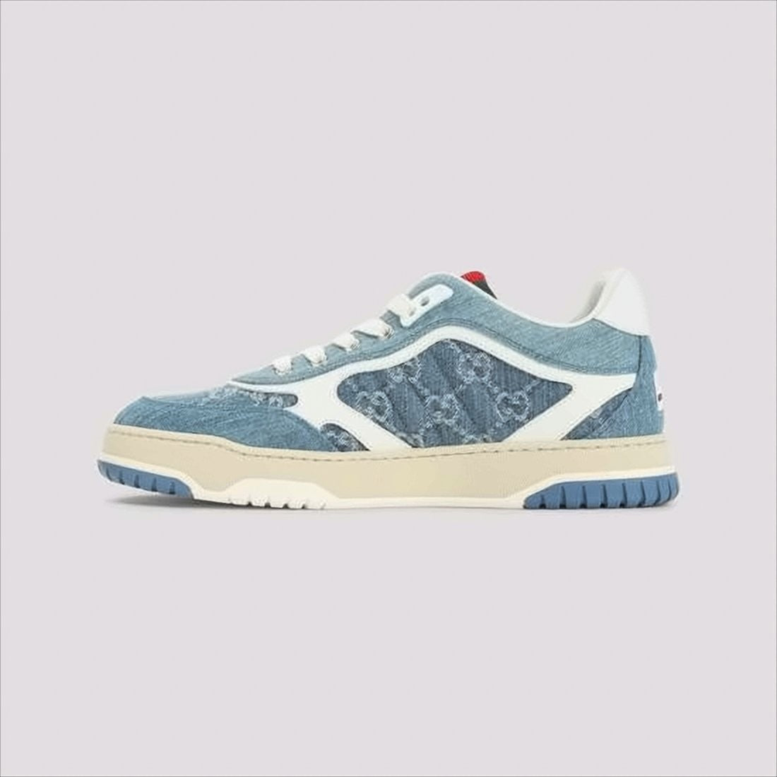 Gucci Denim-Upper Sneakers With Signature Monogram