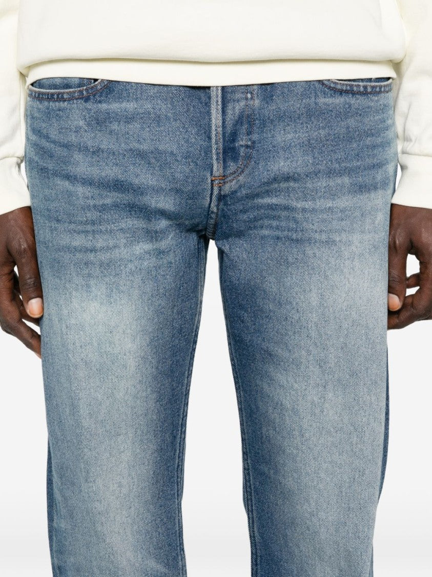 A.P.C. Blue Five Pocket Cotton Jeans