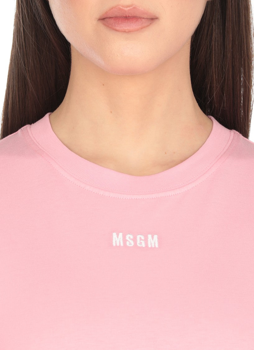 Msgm Pink Cotton Dress