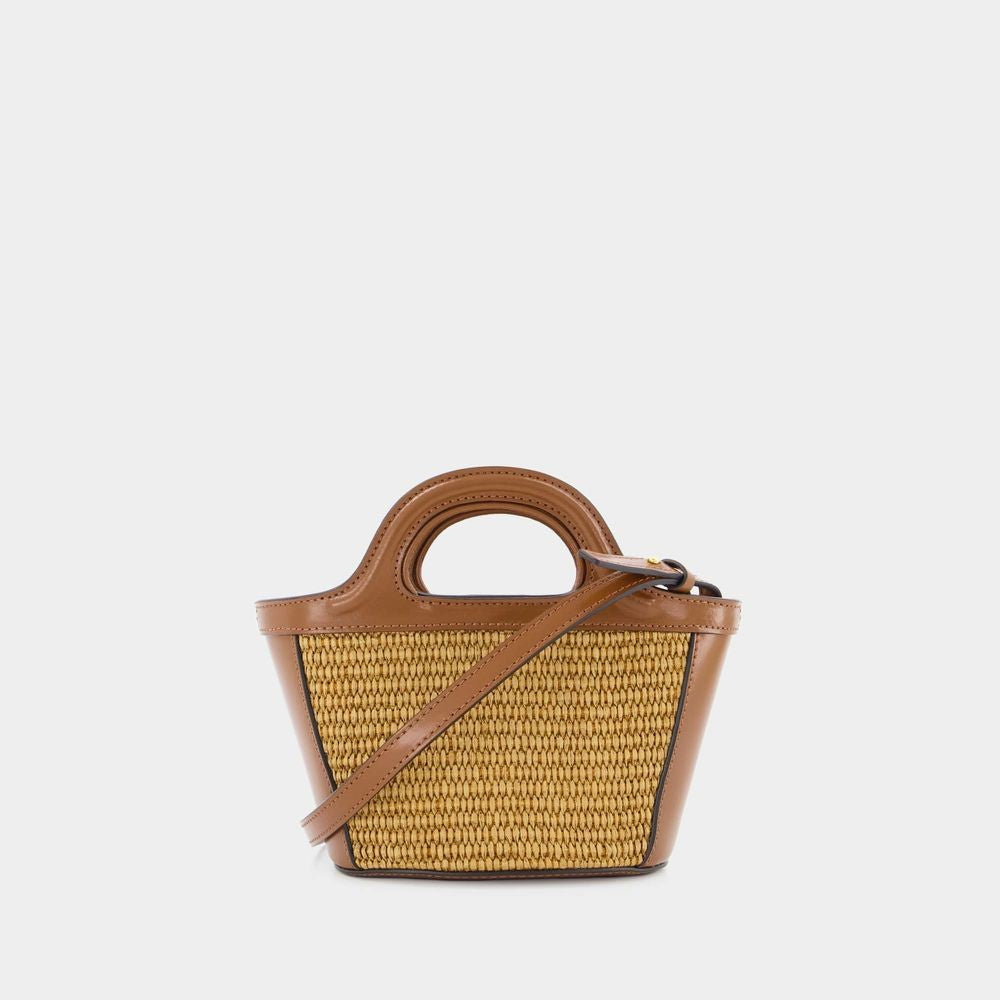 Marni Tropicalia Micro Shopper Bag - Raw Sienna - Leather
