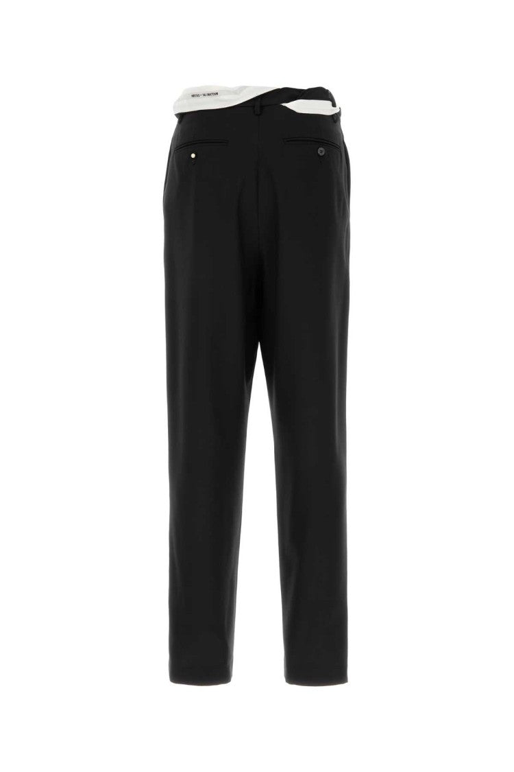 Magliano Black Wool Wide-Leg Link Pant