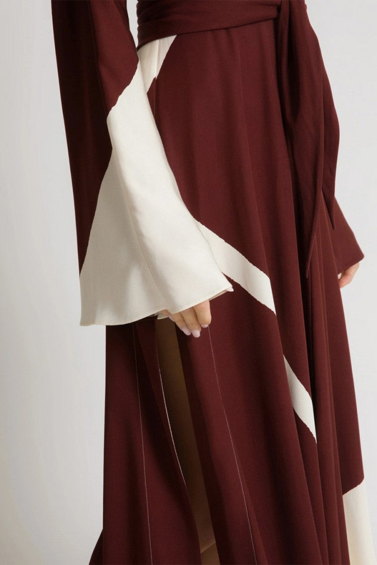 Alberta Ferretti Brown Chiffon Maxi Dress