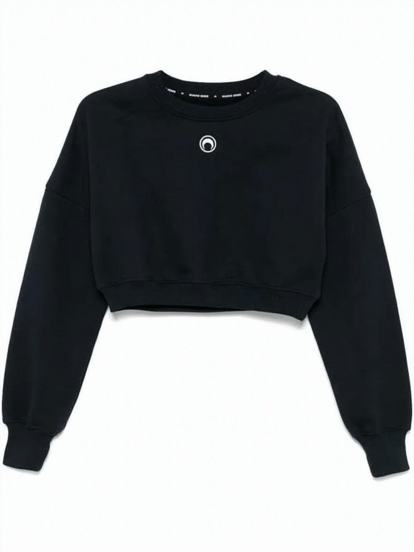 Marine Serre Cropped Long-Sleeve Top