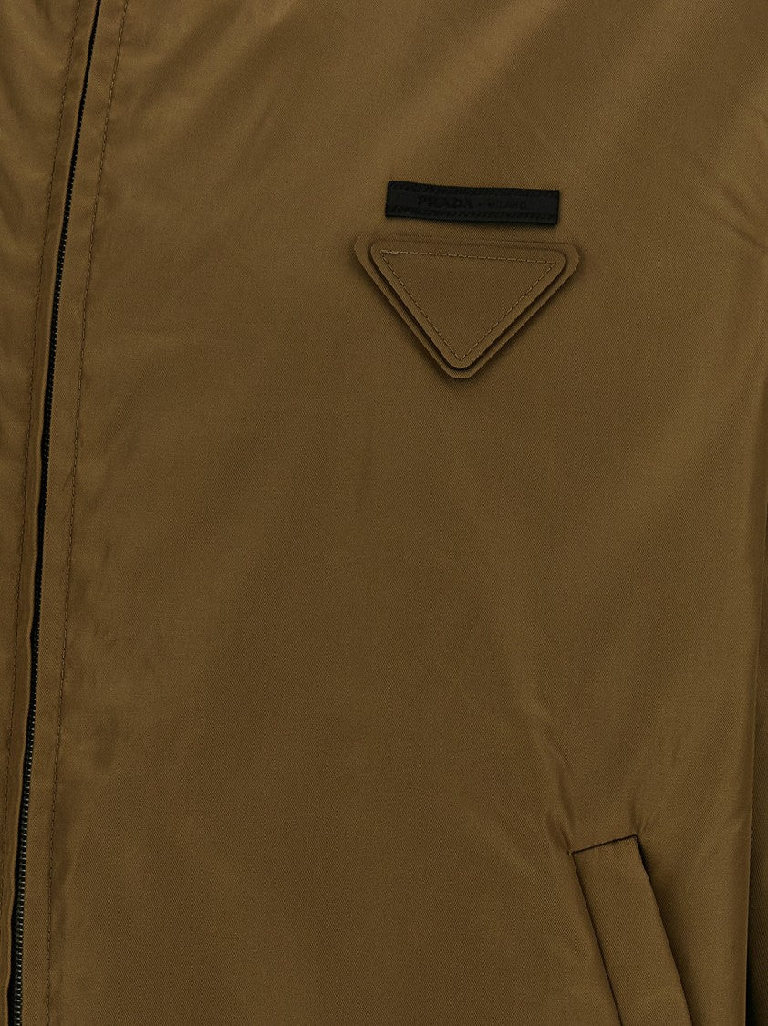Prada Re-Nylon Anorak With Hood And Drawstring Hem