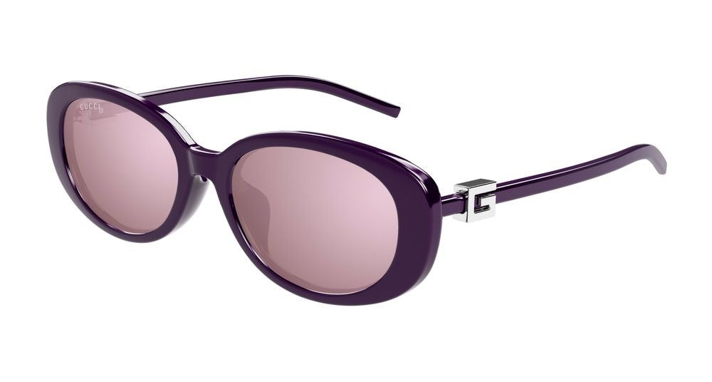 Gucci Violet Silver Detail Round Oversized Sunglasses