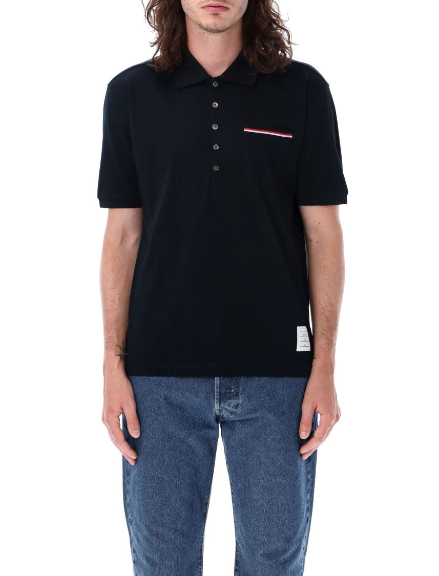 Thom Browne Fine Mercerized Pique Pocket Polo Shirt