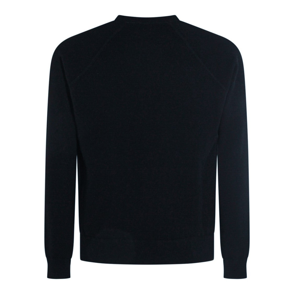 Malo Deep Blue Knit Sweater With Round Neckline