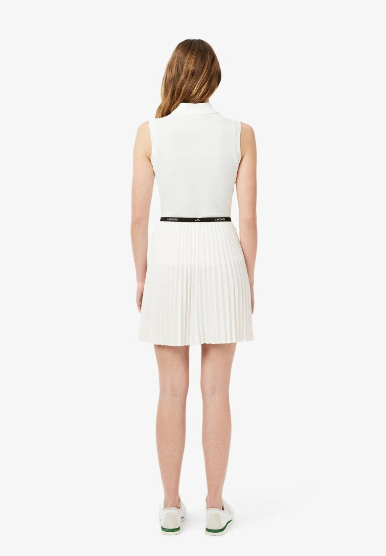 Lacoste White Short Pleated Mini Skirt