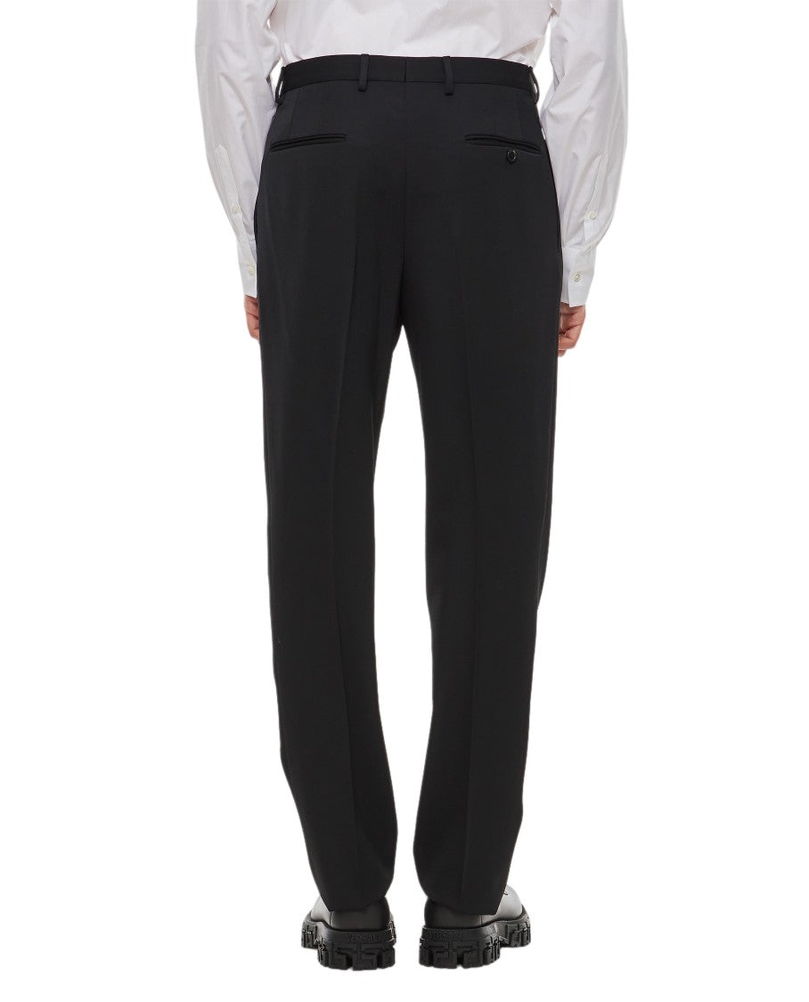 Lanvin Straight Leg Trousers With Concealed Closure And Tailored Finish