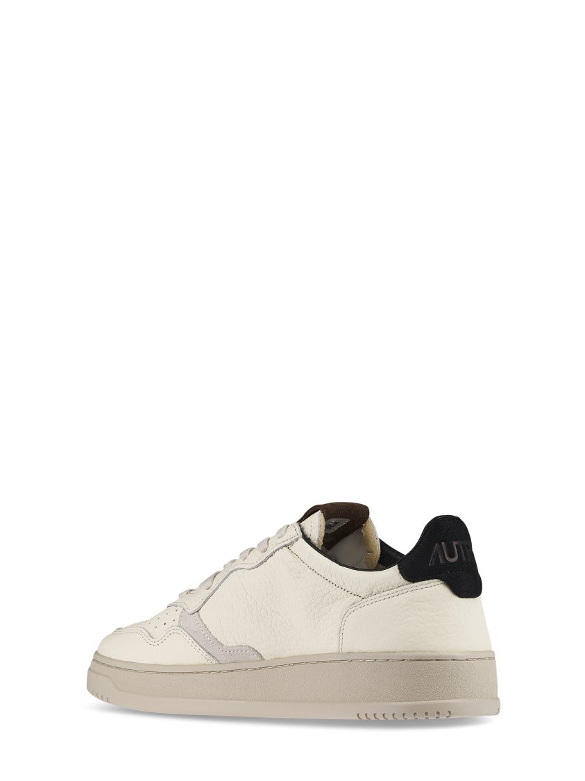 Autry Low-Top Sneakers With Textured And Smooth Leather Design