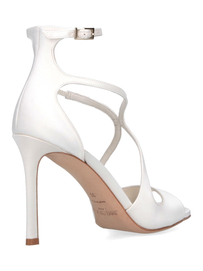 Jimmy Choo "Azia 95" Sandals White