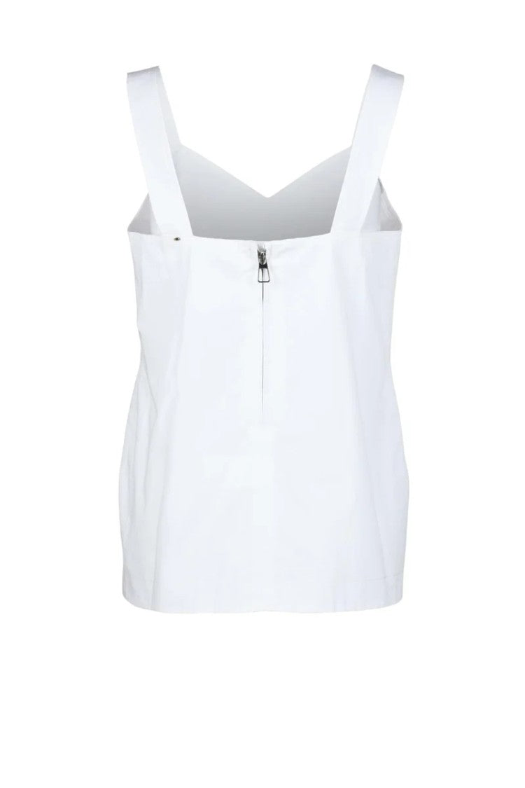 Sportmax Ultra Cotton Top With Zip - White