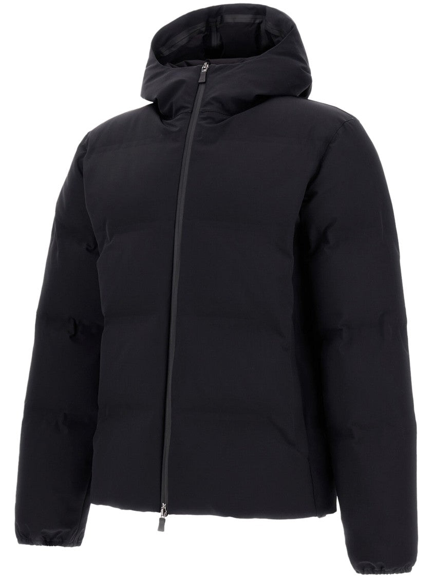 Herno Black High-Collar Quilted Padded Down Jacket