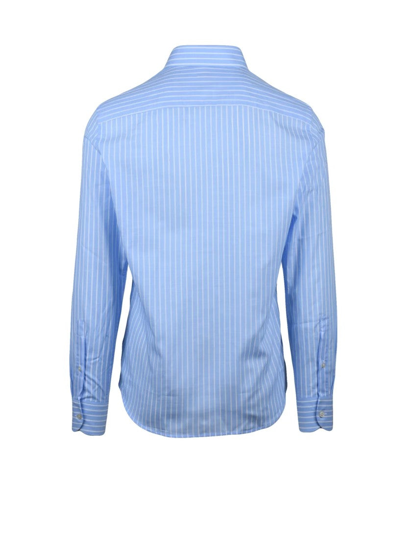 Ghirardelli Light Blue Striped Cotton Ghirardelli Shirt