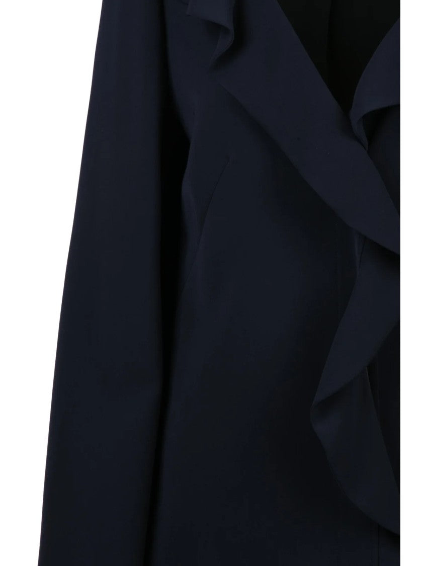 Max Mara Blue Triacetate Asymmetric Blazer