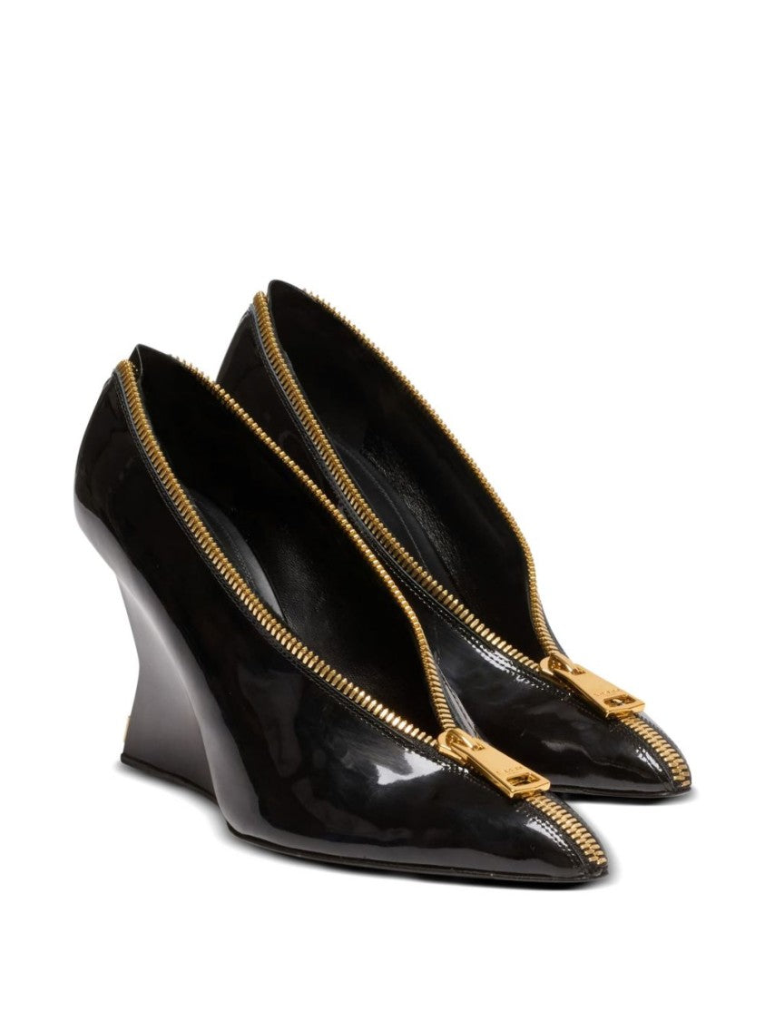 Balmain Black Silk And Nylon Stiletto Pumps