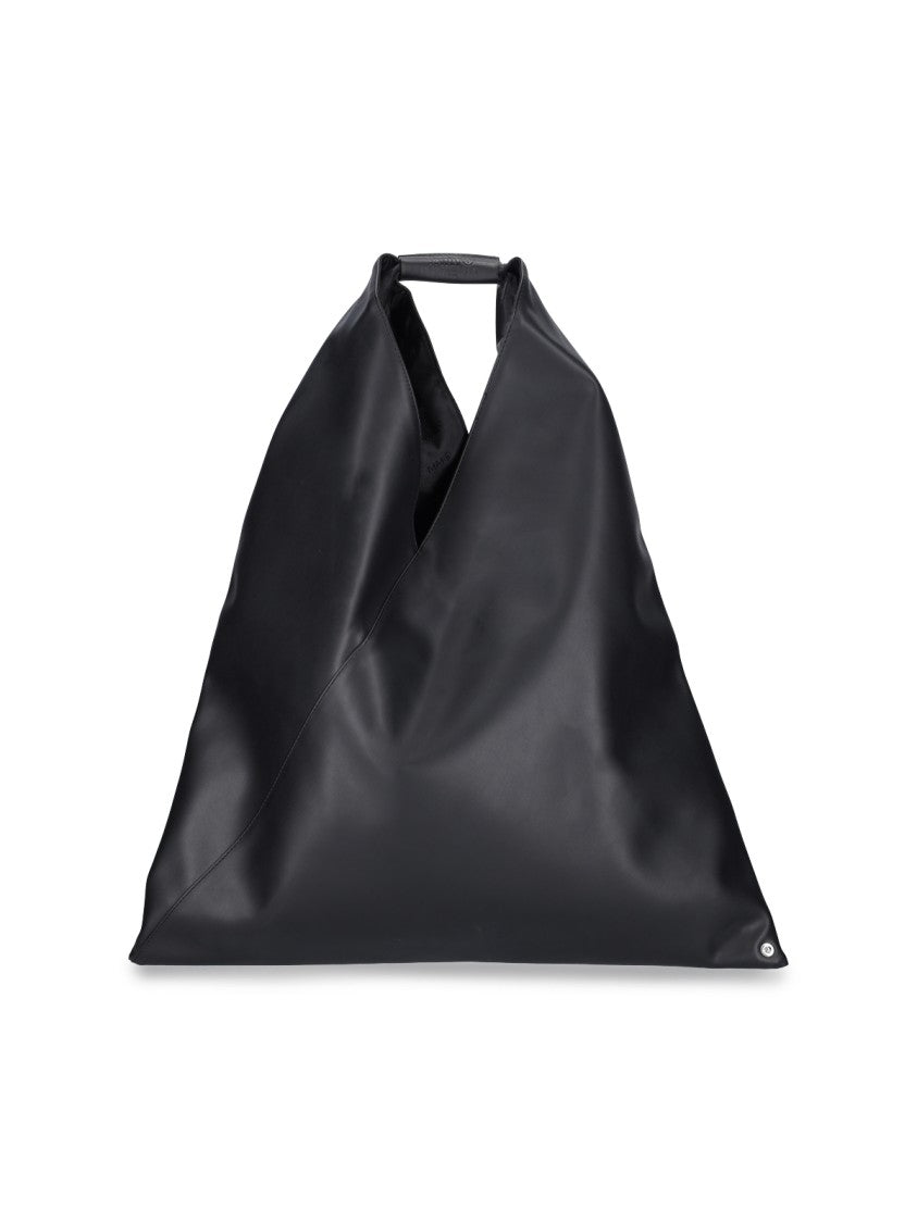 Mm6 By Maison Margiela Triangular Black Bag With Padded Handle