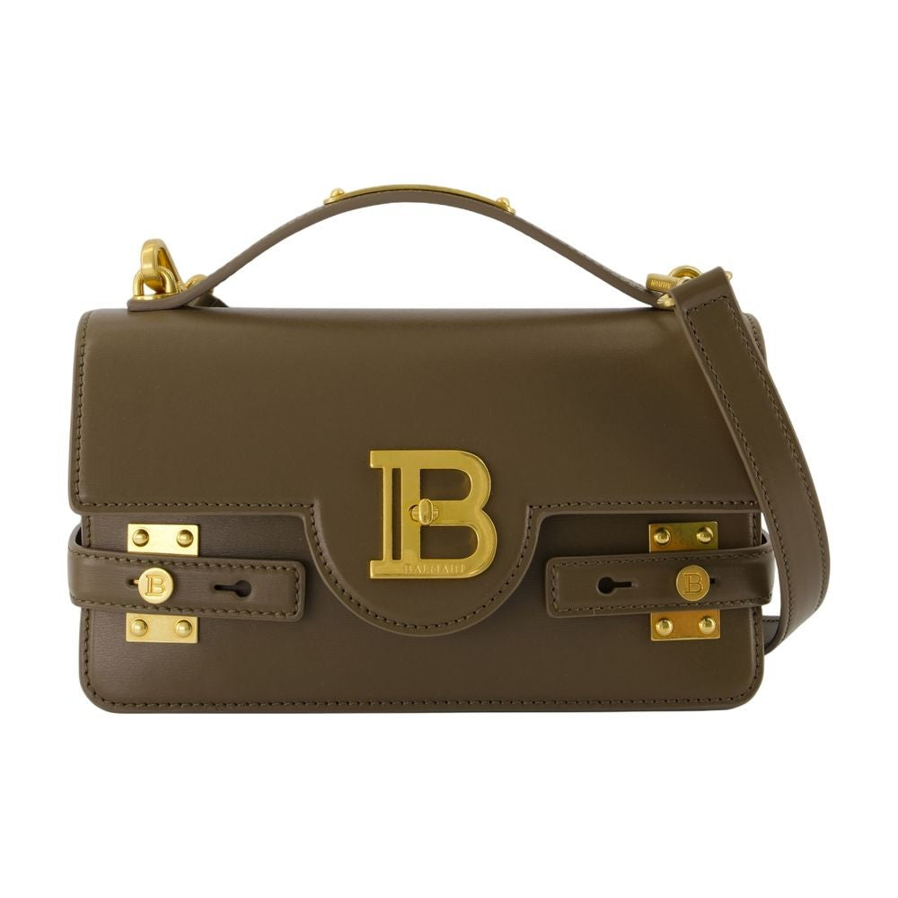 Balmain B-Buzz 24 Shoulder Bag - Leather - Khaki