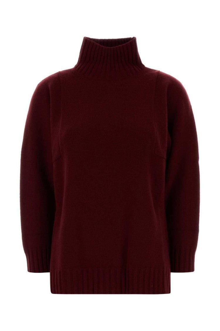Max Mara Textured Knit Sweater Collection With Ribbed Details