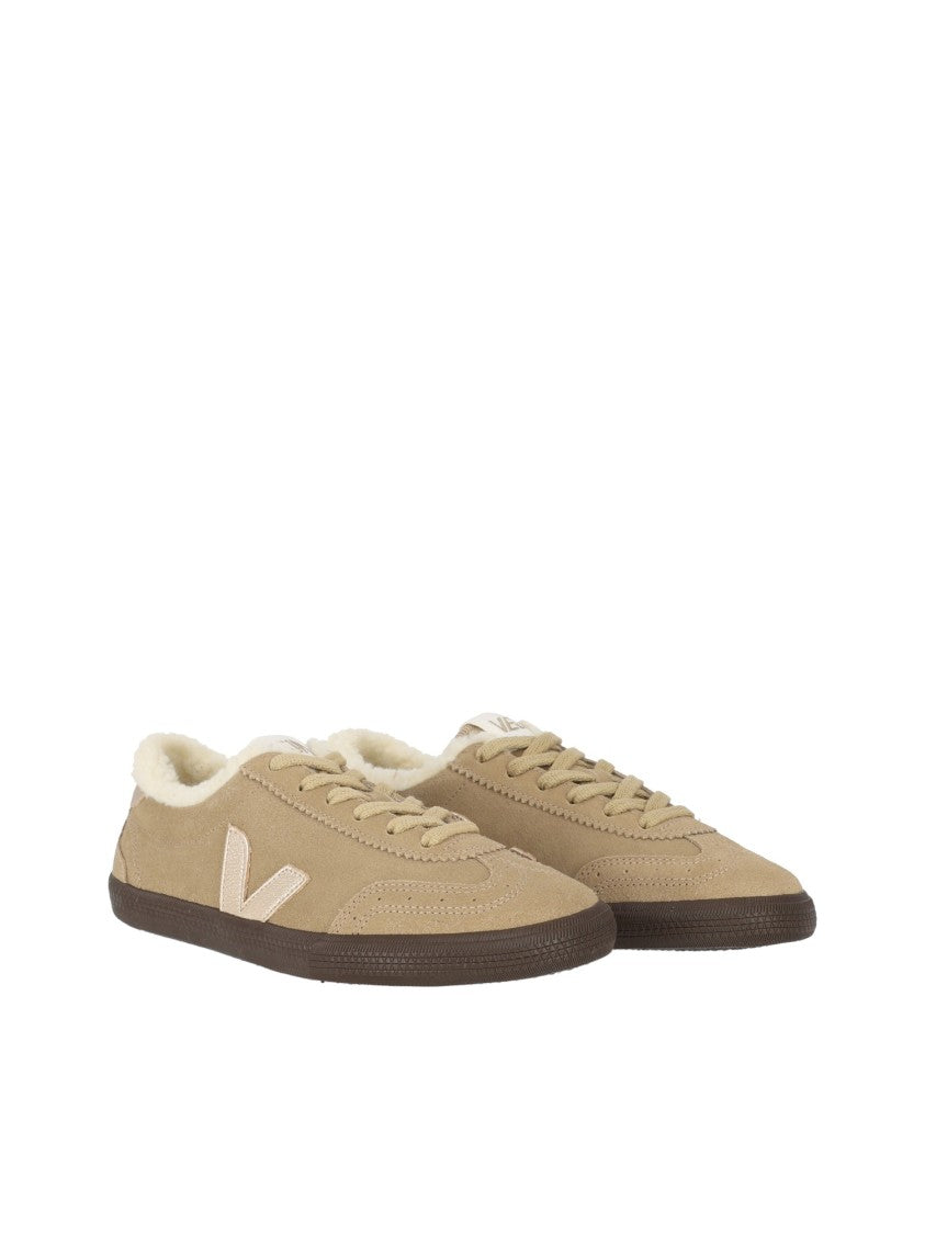 Veja Beige Volley Winter Dune Suede Plush-Lined Sneakers