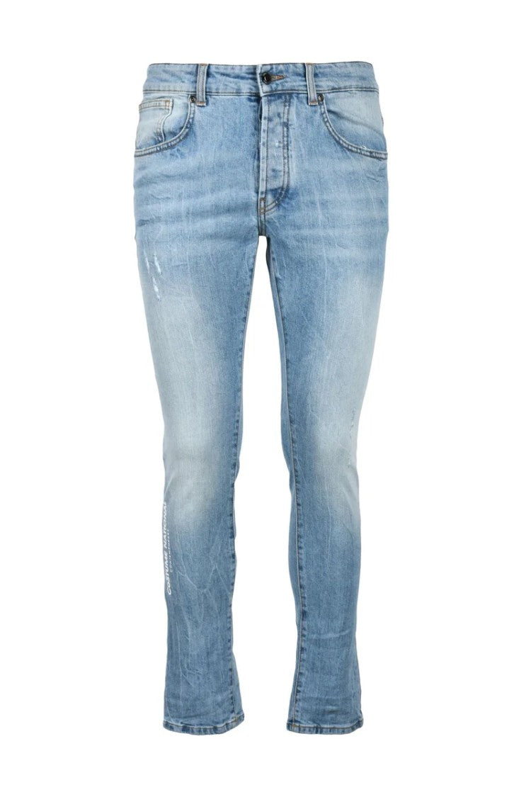 Costume National C. Light Blue Faded Stretch Jeans