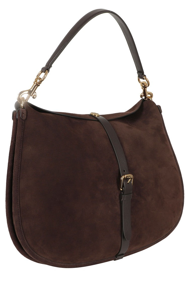 Etro Brown Pony Suede Crossbody Handbag
