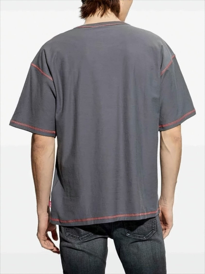 Diesel Relaxed-Fit Graphic Grey T-Shirt