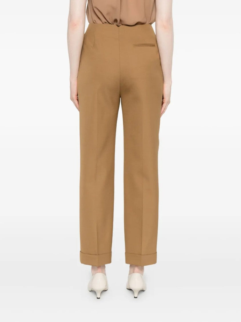 Alberta Ferretti Straight-Leg Tailored Mid-Rise Waist Pants