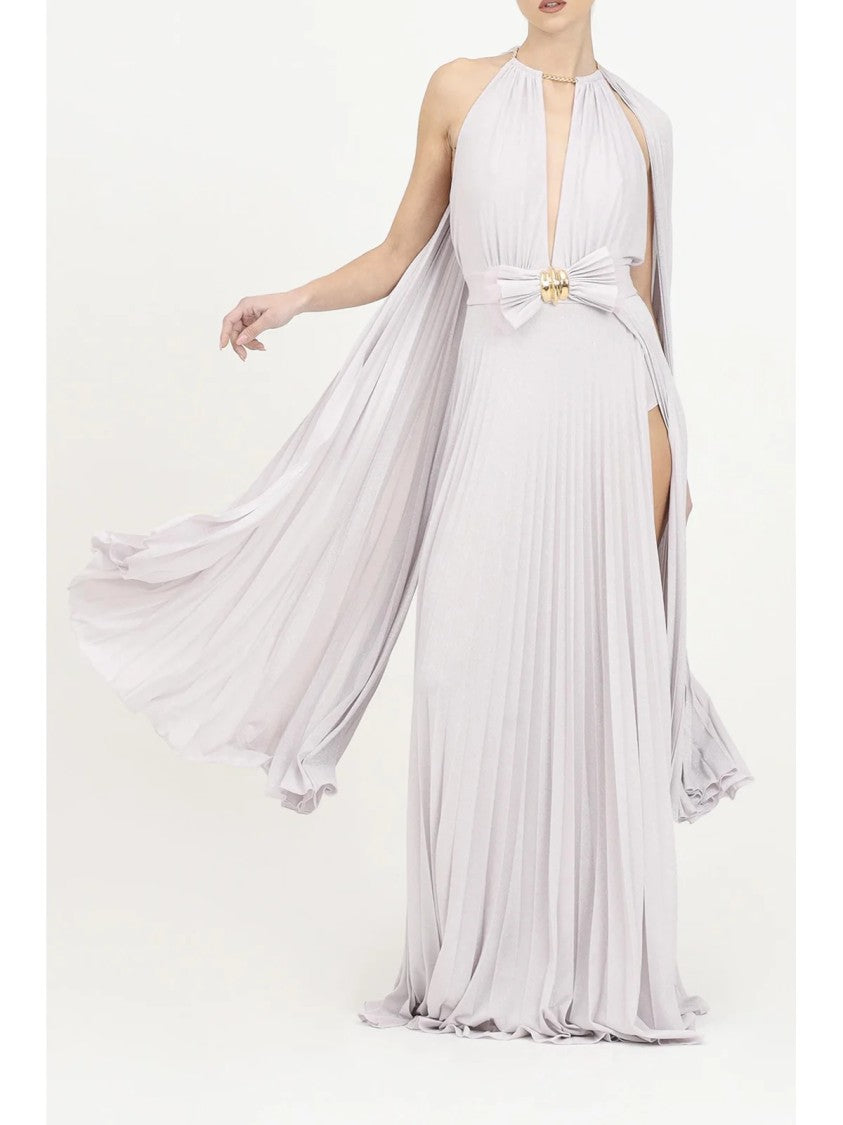 Elisabetta Franchi Pink Viscose Polyester Polyamide Maxi Dress