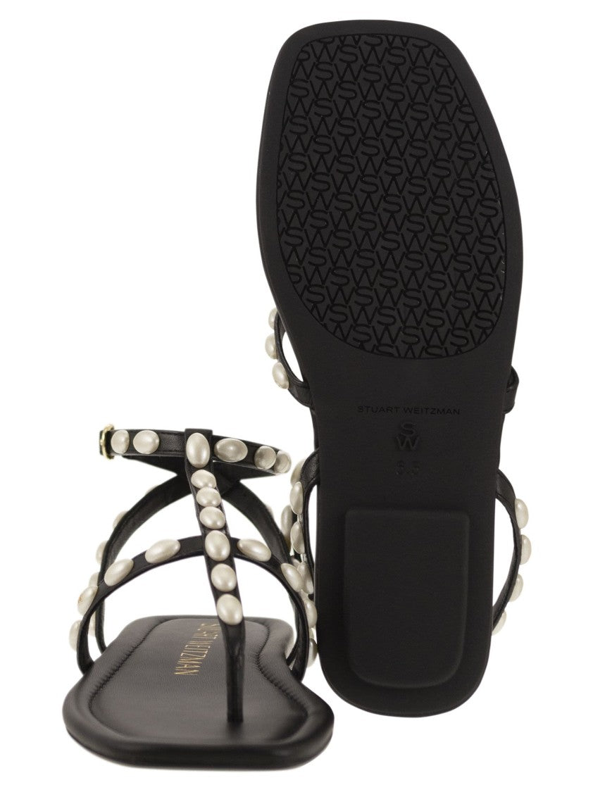 Stuart Weitzman Pearlita - Thong Sandal With Pearls