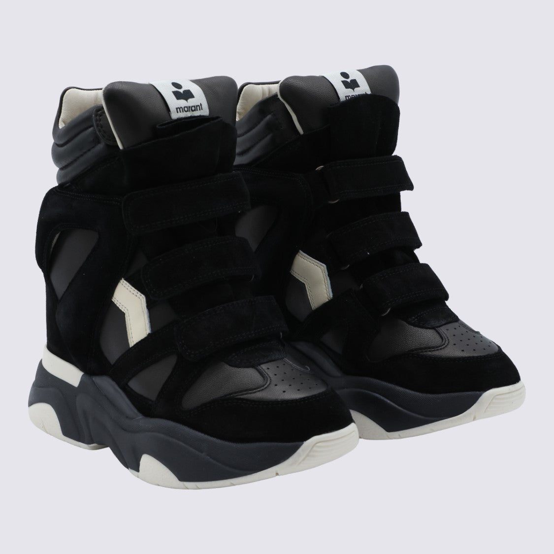 Isabel Marant High-Top Sneakers With Chunky Sole And Velcro Straps